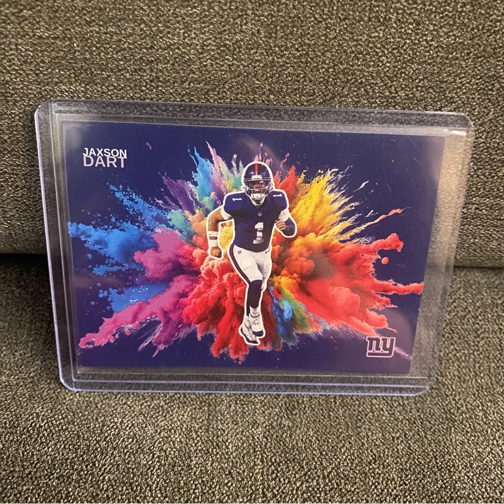 Custom Jaxon Dart Blue Color Blast rookie card! Giants